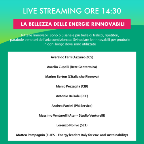 Panel EcoFuturo 2019: La Bellezza Delle Energie Rinnovabili