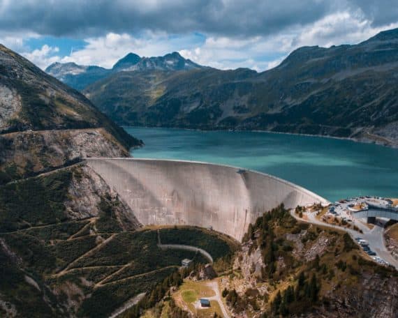 Bird's Eye View Of A Dam - Photo by Kees Streefkerk